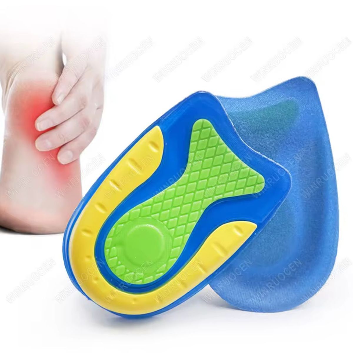 GENERICO - Almohadilla De Talón De Gel  PlantillasTalonera Para Fascitis