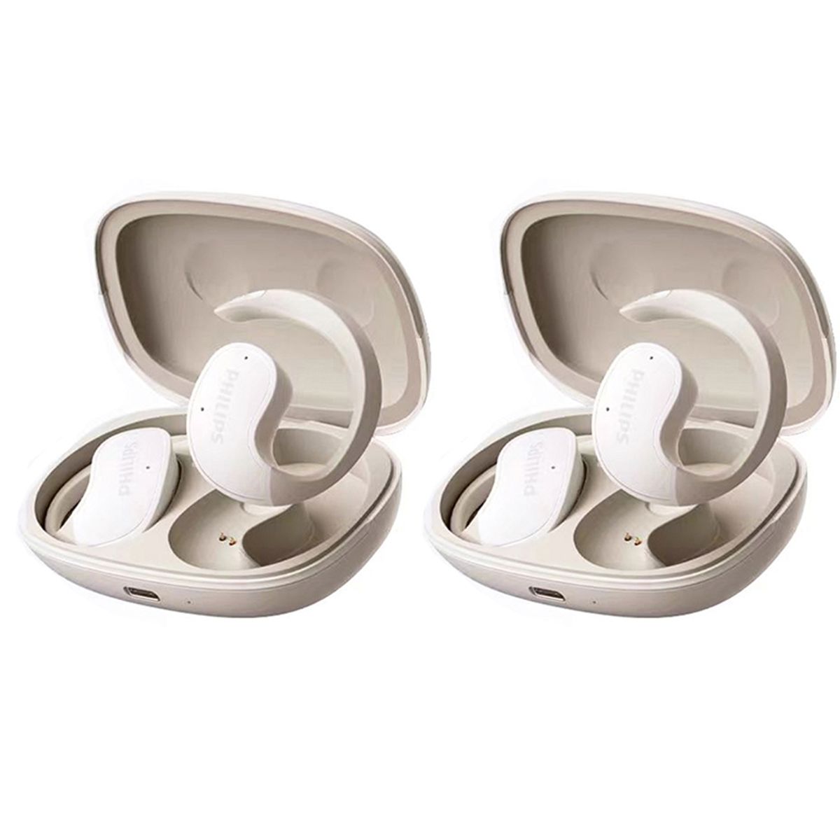 PHILIPS - Set 2 Audifonos PHILIPS True Wireless Bluetooth TAT2708 -Blanco