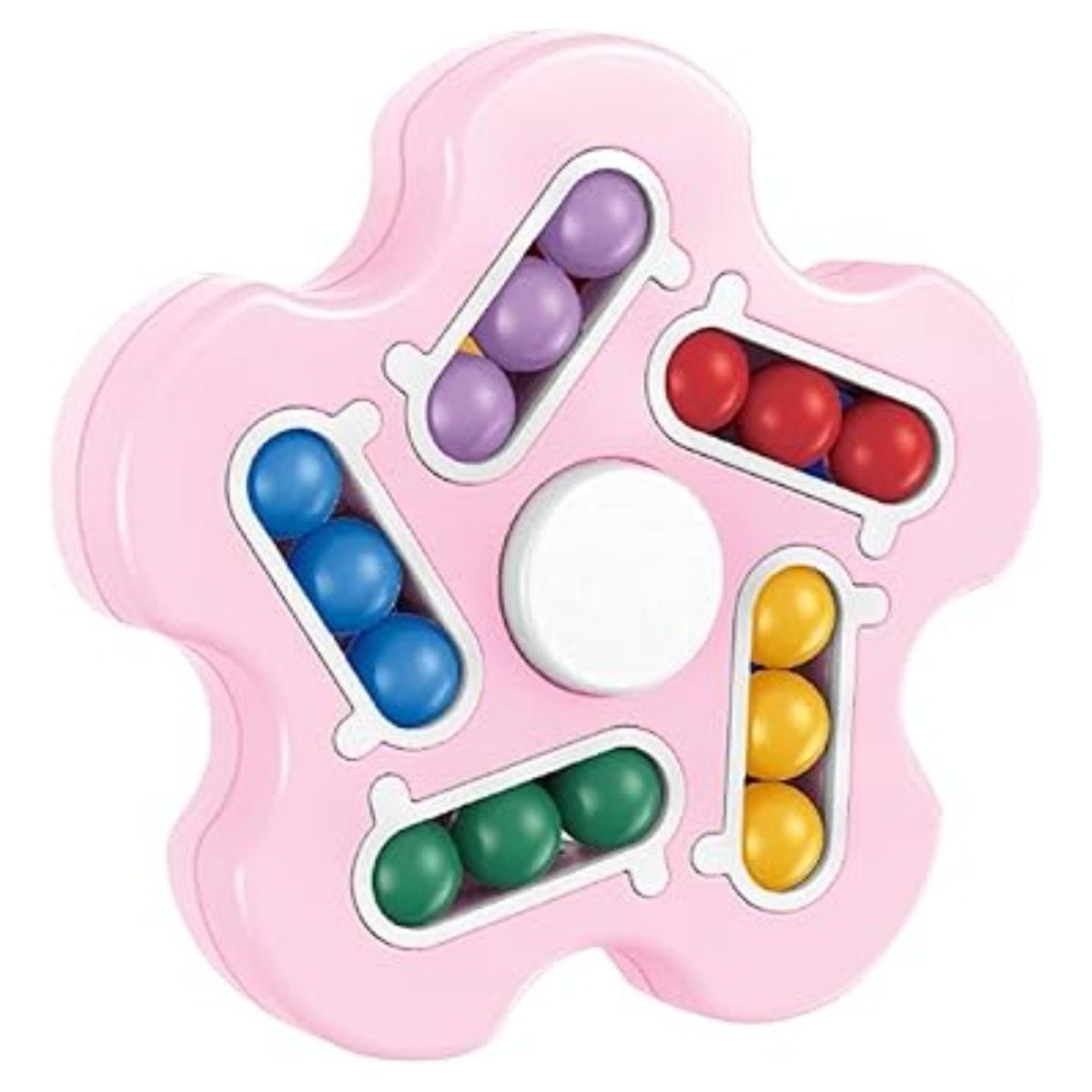 GENERICO - Magic Cube Tipo Fidget Spinner Juego Didactico Antiestres - Rosa