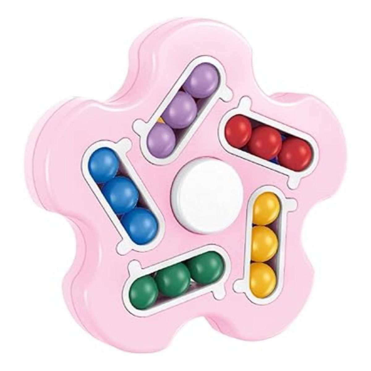 GENERICO - Magic Cube Tipo Fidget Spinner Juego Didactico Antiestres - Rosa