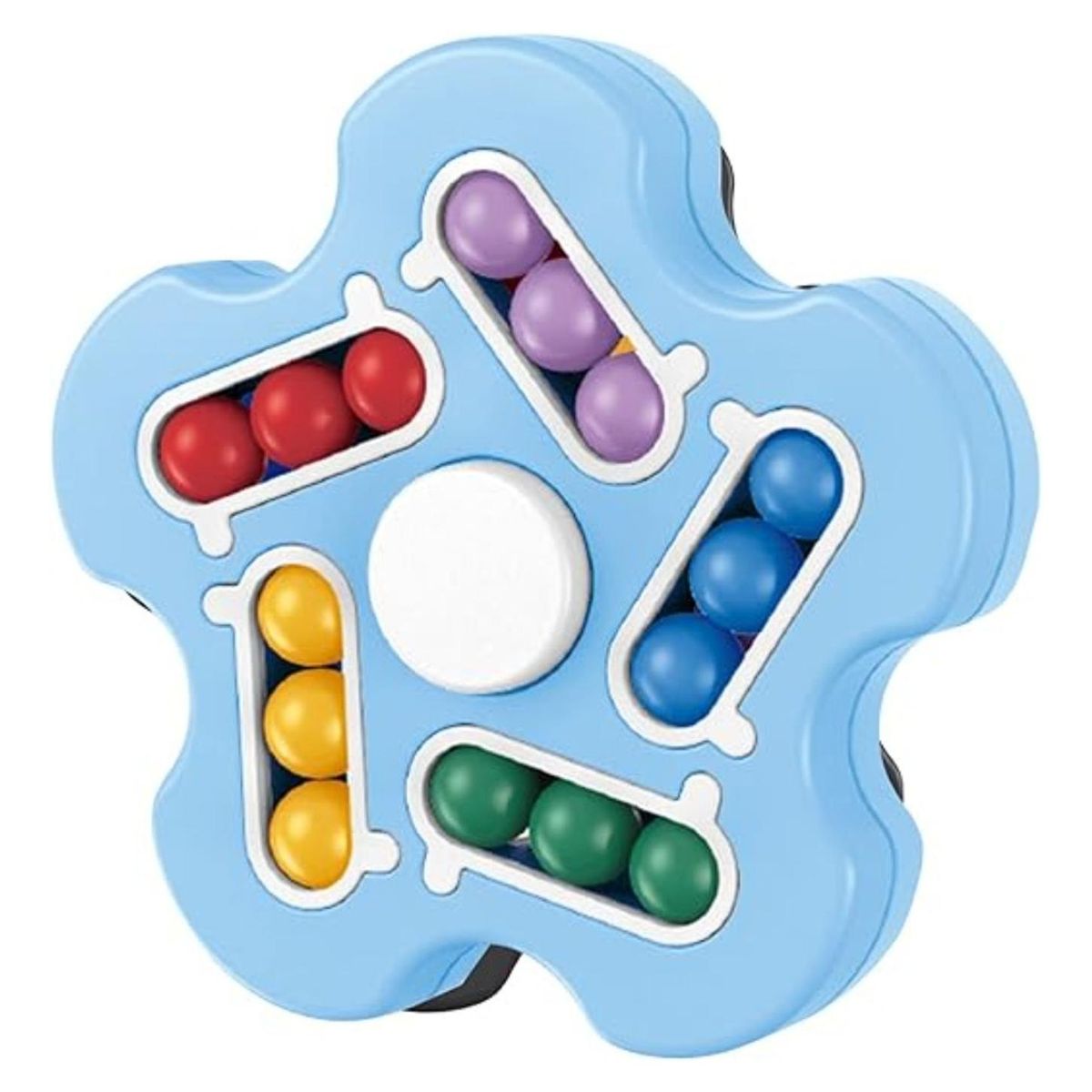 GENERICO - Magic Cube Tipo Fidget Spinner Juego Didactico Antiestres - Celeste