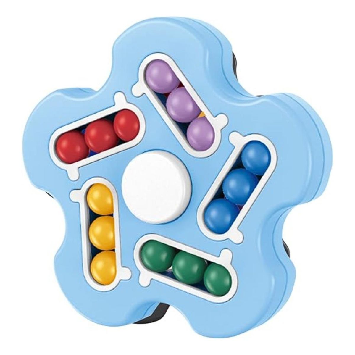 GENERICO - Magic Cube Tipo Fidget Spinner Juego Didactico Antiestres - Celeste