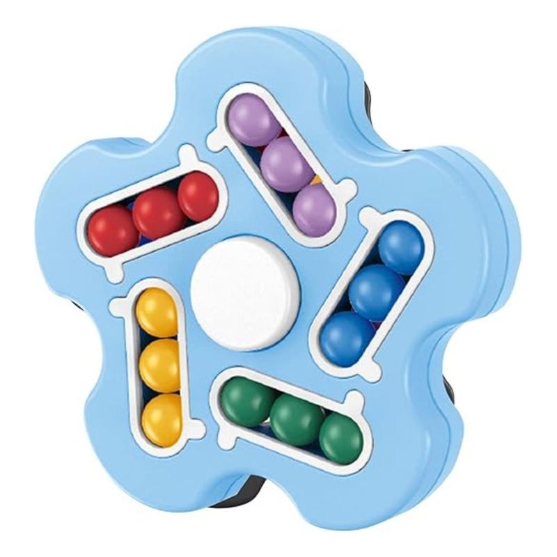 GENERICO - Magic Cube Tipo Fidget Spinner Juego Didactico Antiestres - Celeste