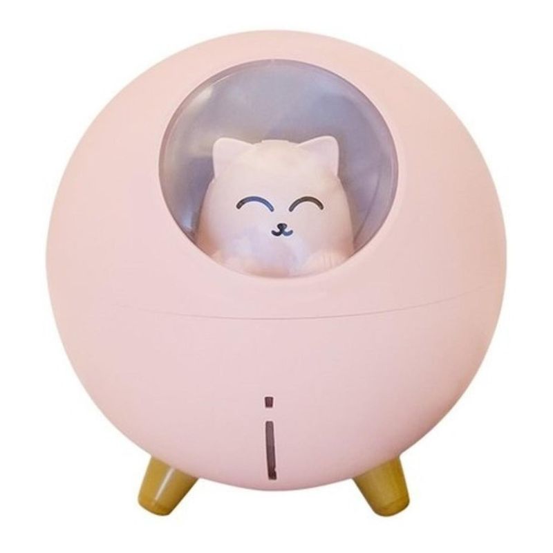 GENERICO - Humidificador Usb De Gatito Redondo Kawaii Vaporizador - Rosa