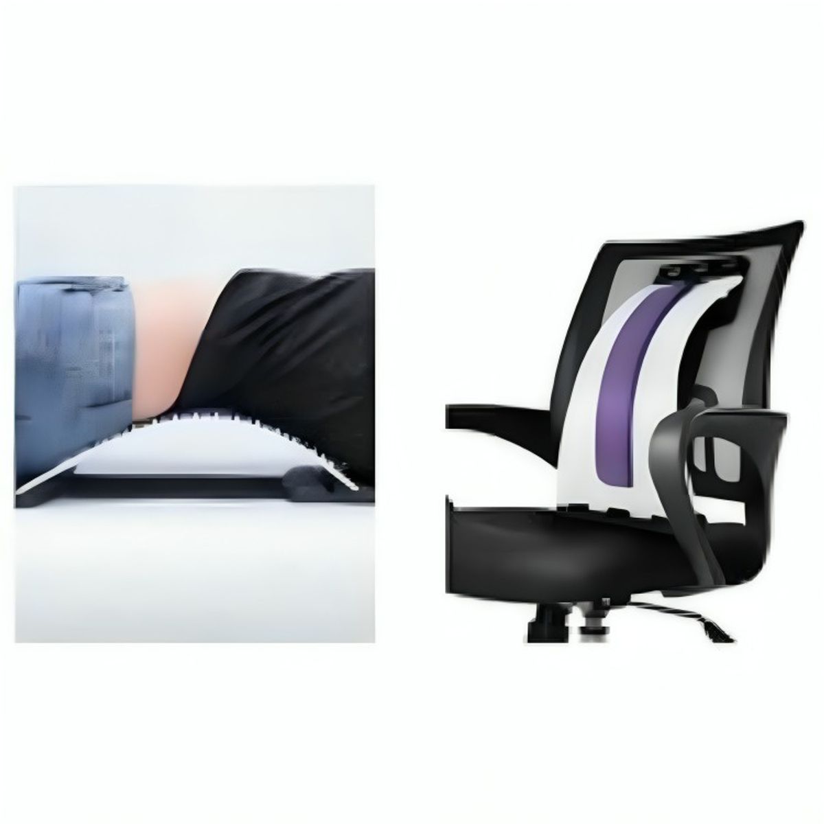 GENERICO - Masajeador Corrector De Espalda Apoyo Lumbar 3 Niveles