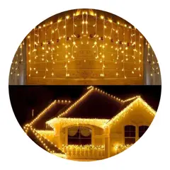 GENERICO - Cascada Luces Led Cortina Navidad Boda Matrimonio Fiestas