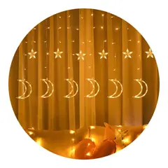 FLIPEREX - Cortina De Luces Cortina Led Luces Navideñas Guirnalda Luces