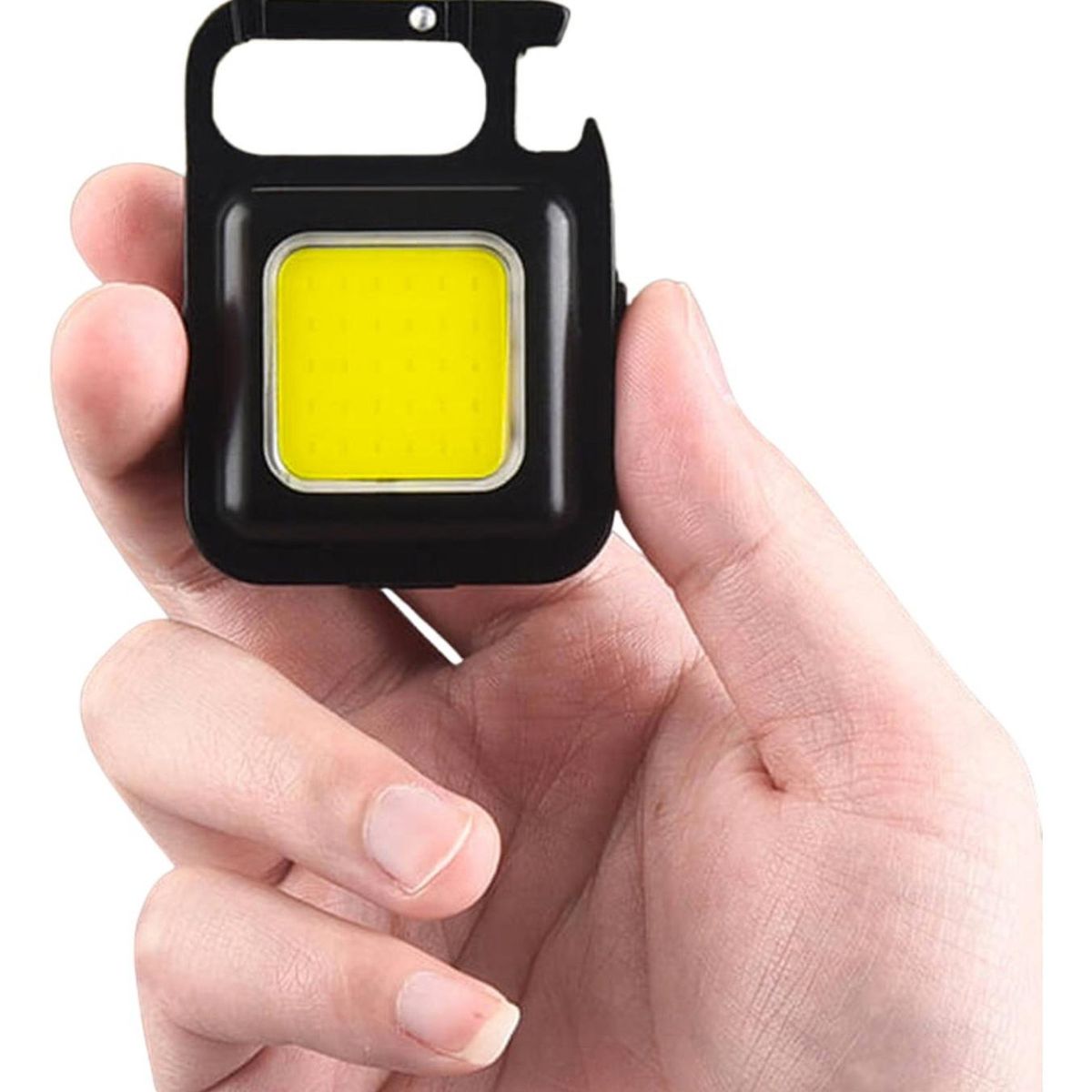 GENERICO - Llavero Linterna Led Recargable Con Destapador Multifuncion