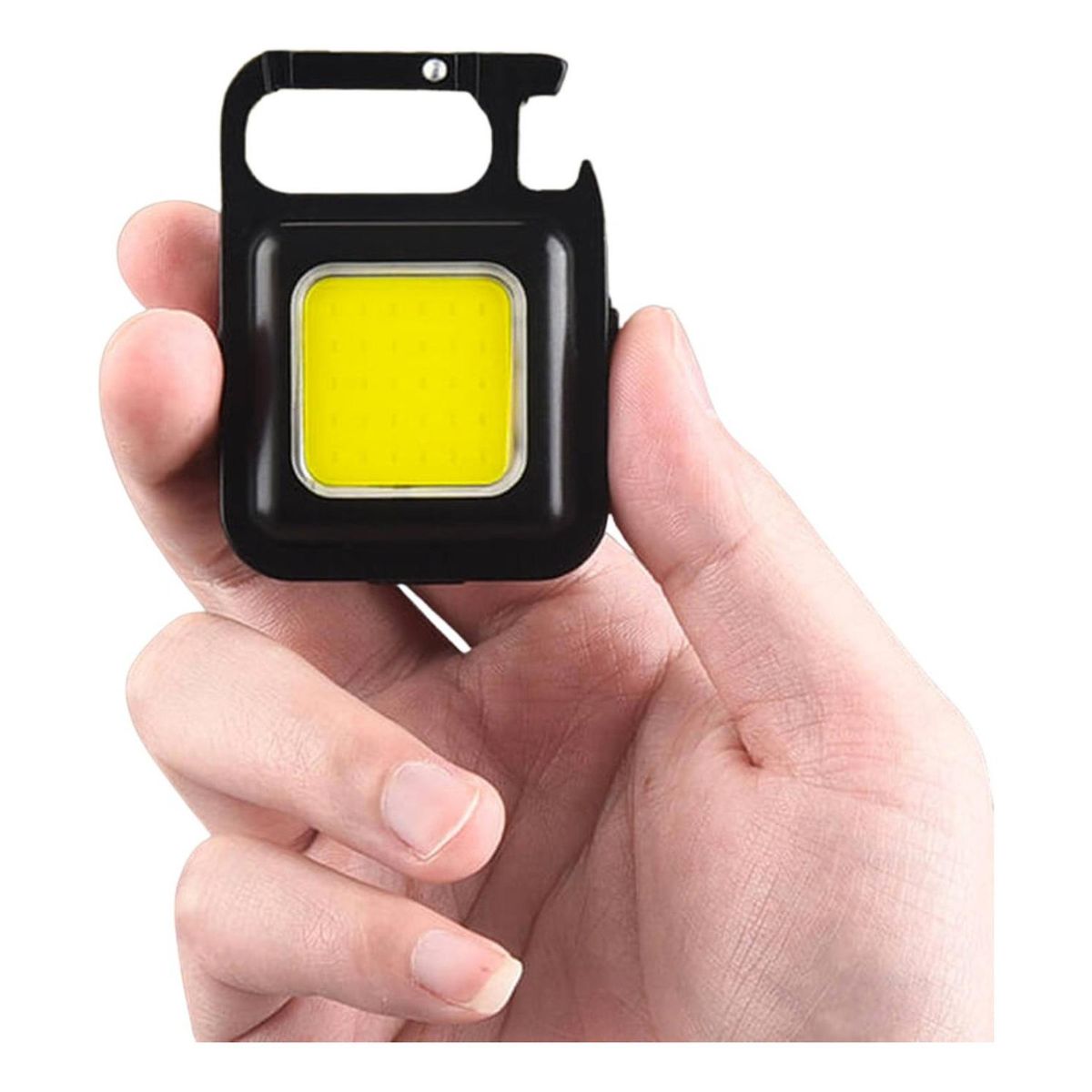 GENERICO - Llavero Linterna Led Recargable Con Destapador Multifuncion