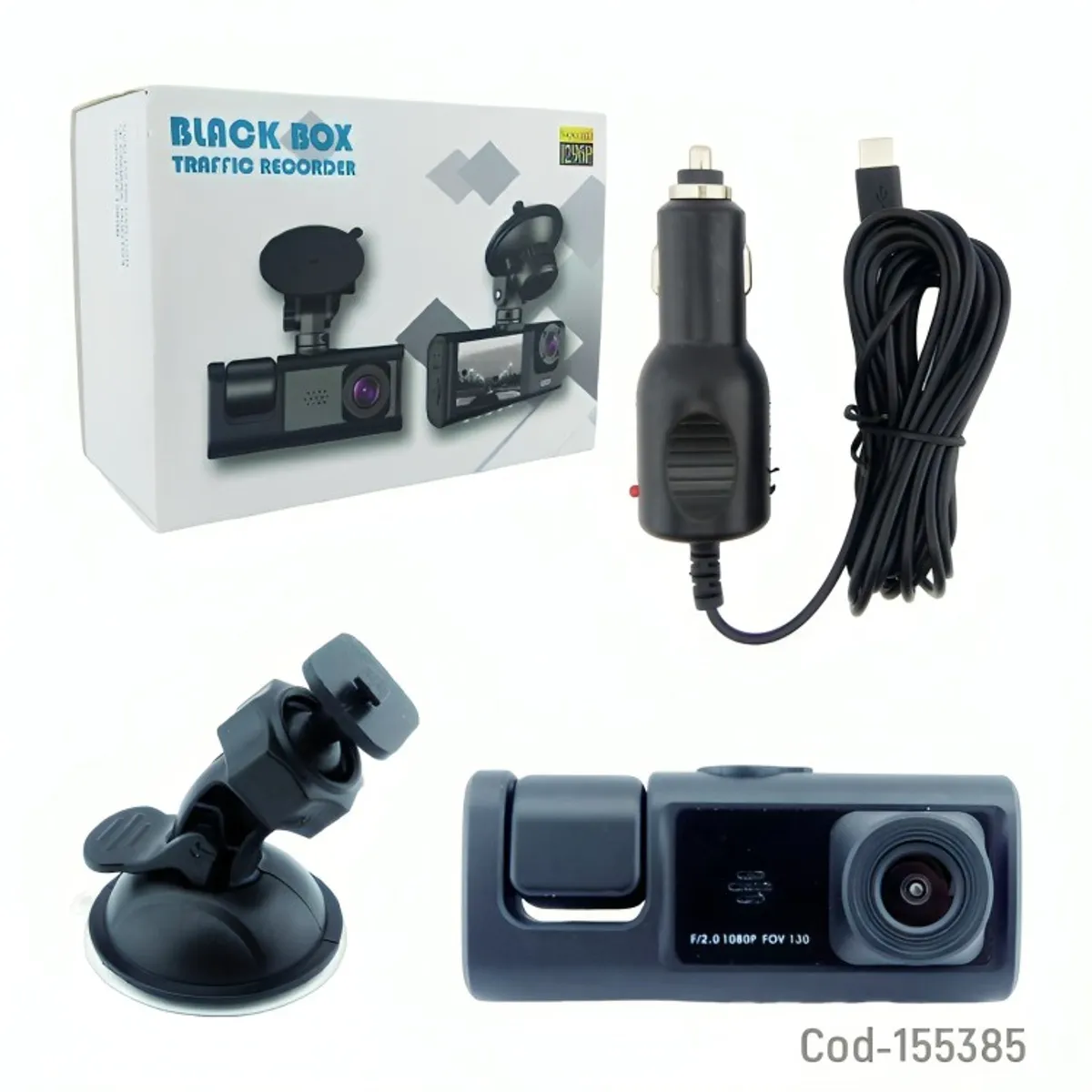 GENERICO - CAMARA DVR DOBLE CAMARA MOD.D23 FULL HD SOPORTA HASTA 128 GB