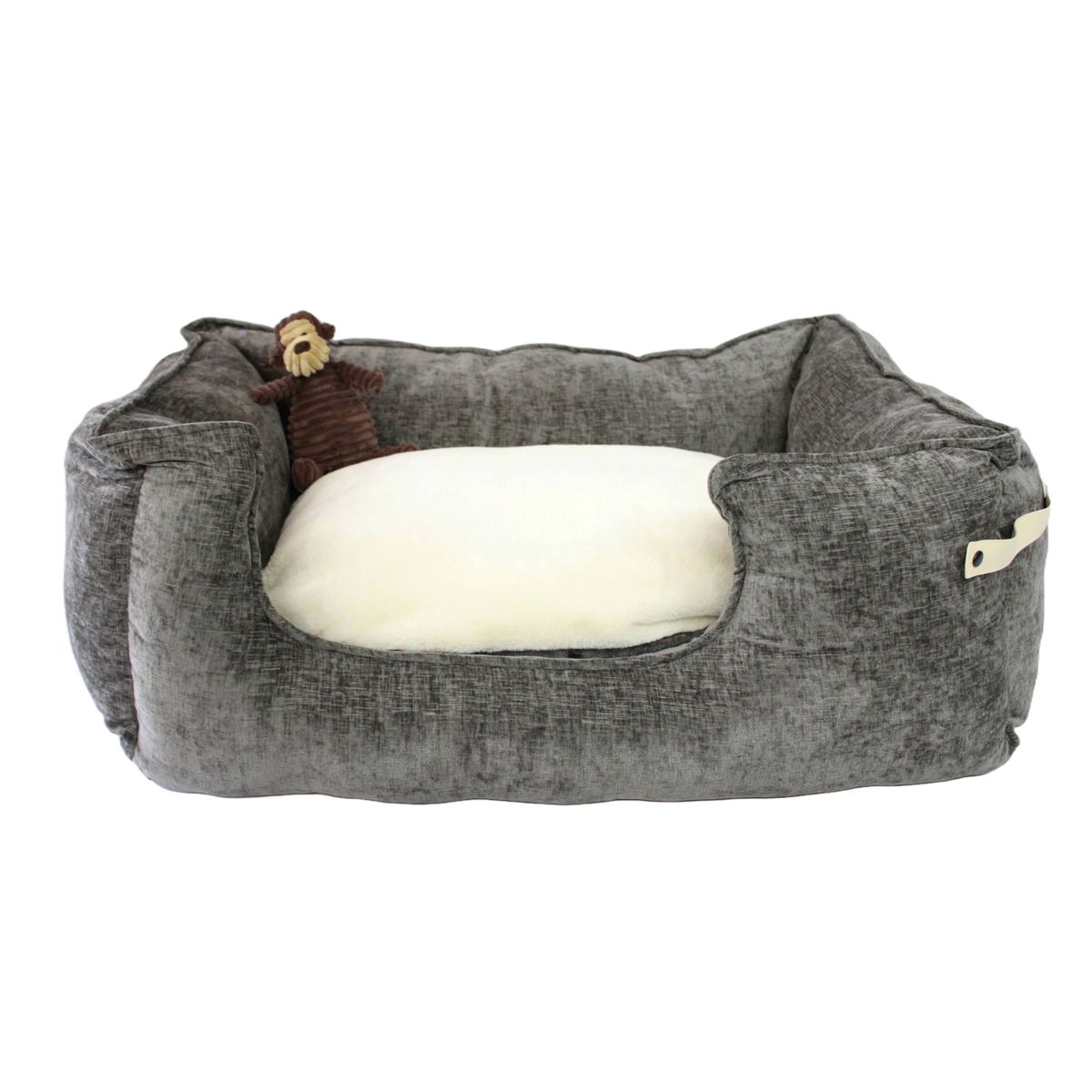 DOG REPUBLIC - Cama de Perros Mediana Lavable Gris M Diana Animal Republic