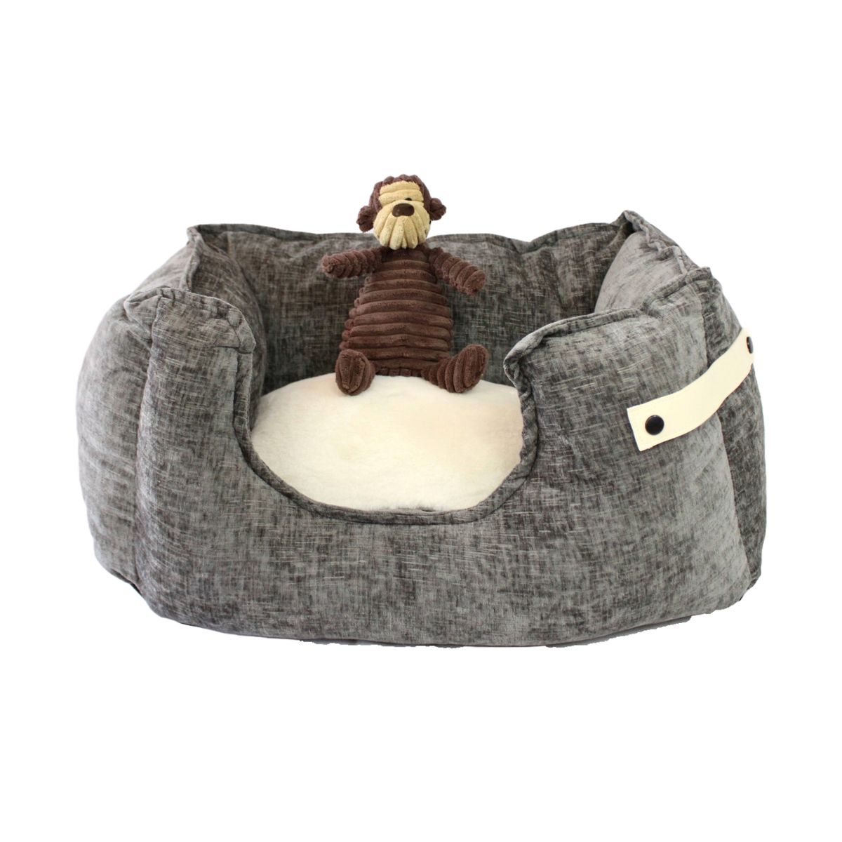 DOG REPUBLIC - Cama de Perros Grande Lavable Gris L Diana Animal Republic