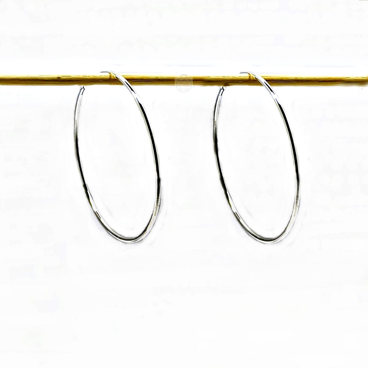 JOYAS MYTOKE - Aros Argolla Lisa Grande Plata Fina 925 Clasica