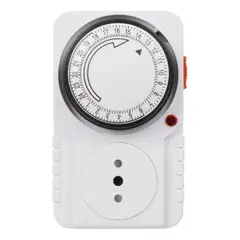 ROZENBERG SPA - Temporizador Timer Analogico 24 Horas Adaptador Eléctrico