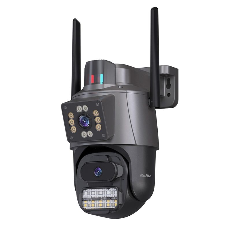 KOLKE - Cámara de Seguridad Kolke Doble Lente Simultáneo 3MP Alarma