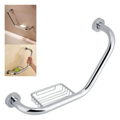 Imagen 2 del producto Barra De Seguridad Con Jabonera acero inoxidable Curva