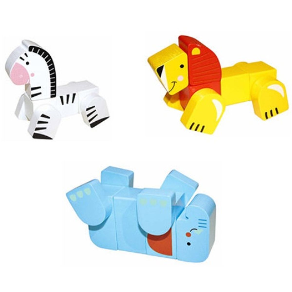 GENERICO - Bloques Y Figuras De Animales Para Armar Construye Tu Animal