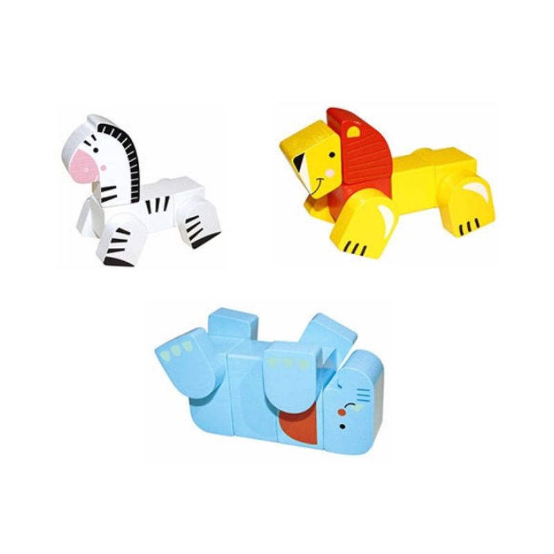 GENERICO - Bloques Y Figuras De Animales Para Armar Construye Tu Animal