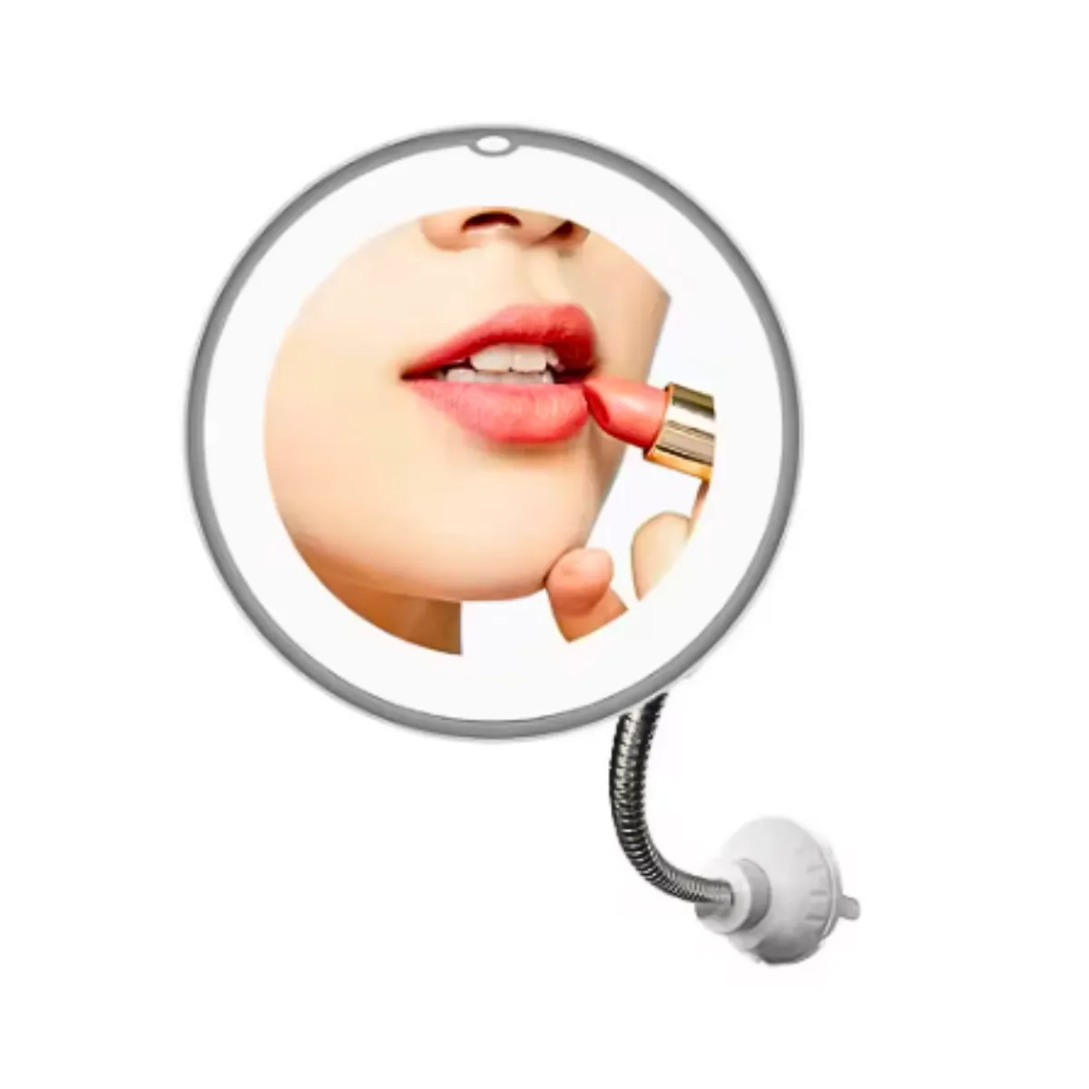 GENERICO - Espejo Maquillaje Con Aumento 10x Ajustable 360° Y Luz Led