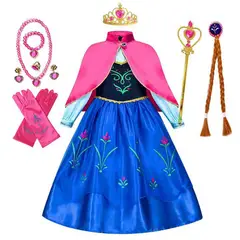 GENERICO - Set disfraz princesa vestido y accesorios Elsa 4 años