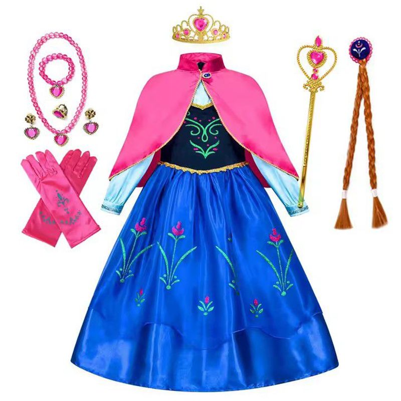 GENERICO - Set disfraz princesa vestido y accesorios Anna ( 4 años )