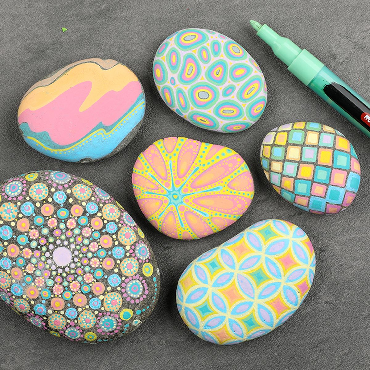 GENERICO - Lápices Marcadores Acrílicos Tipo Posca 12 Colores Pastel