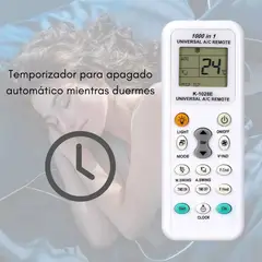 GENERICO - Control remoto de aire acondicionado Universal K 1028e + pilas