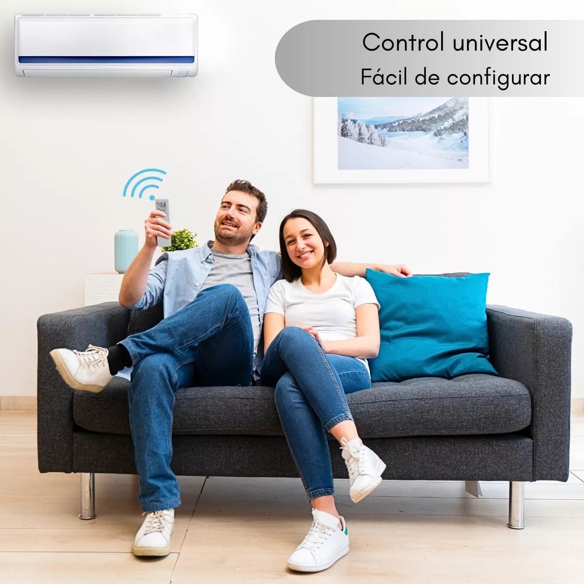 GENERICO - Control remoto de aire acondicionado Universal K 1028e + pilas