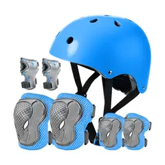 GENERICO - Set Protecciones y Casco Niño Niña Patines Bicicleta Large