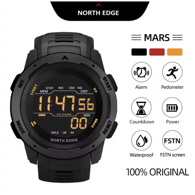 NORTH EDGE - Smartwatch NORTH EDGE MARS Sumergible Surf 50m Negro