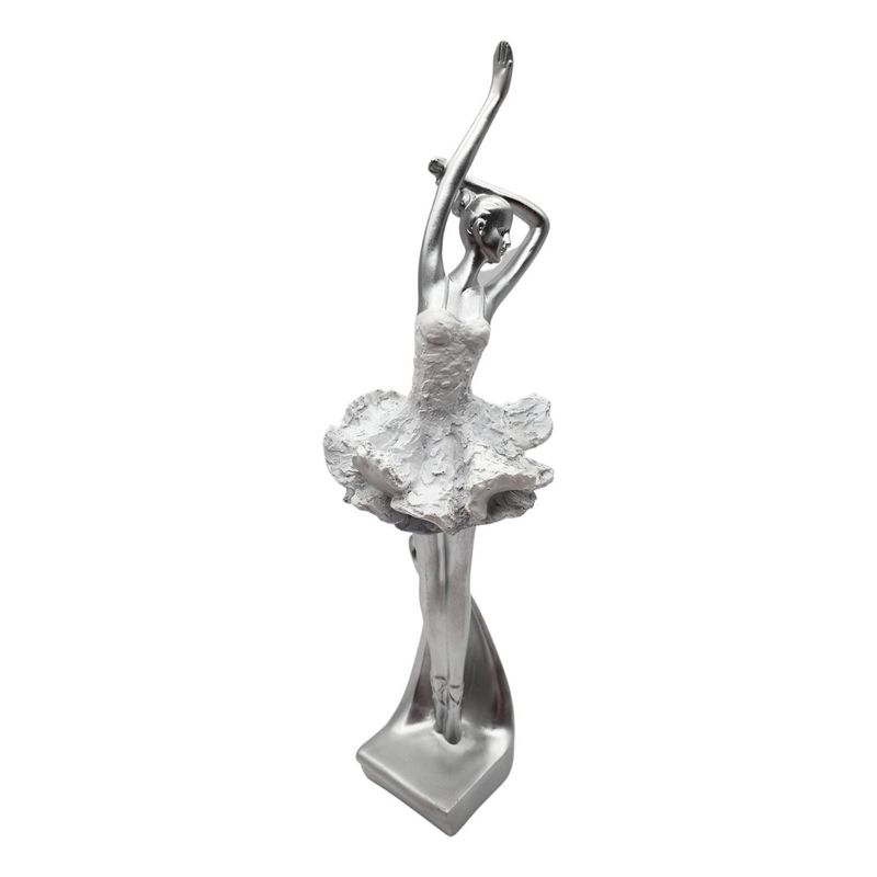 FLIPEREX - Bailarina Plateada Decorativa Plateada Figura Decorativa