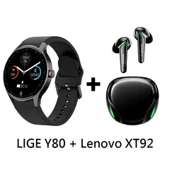LENOVO - Audífonos Bluetooth XT92 y Smartwatch Y80 reloj inteligente