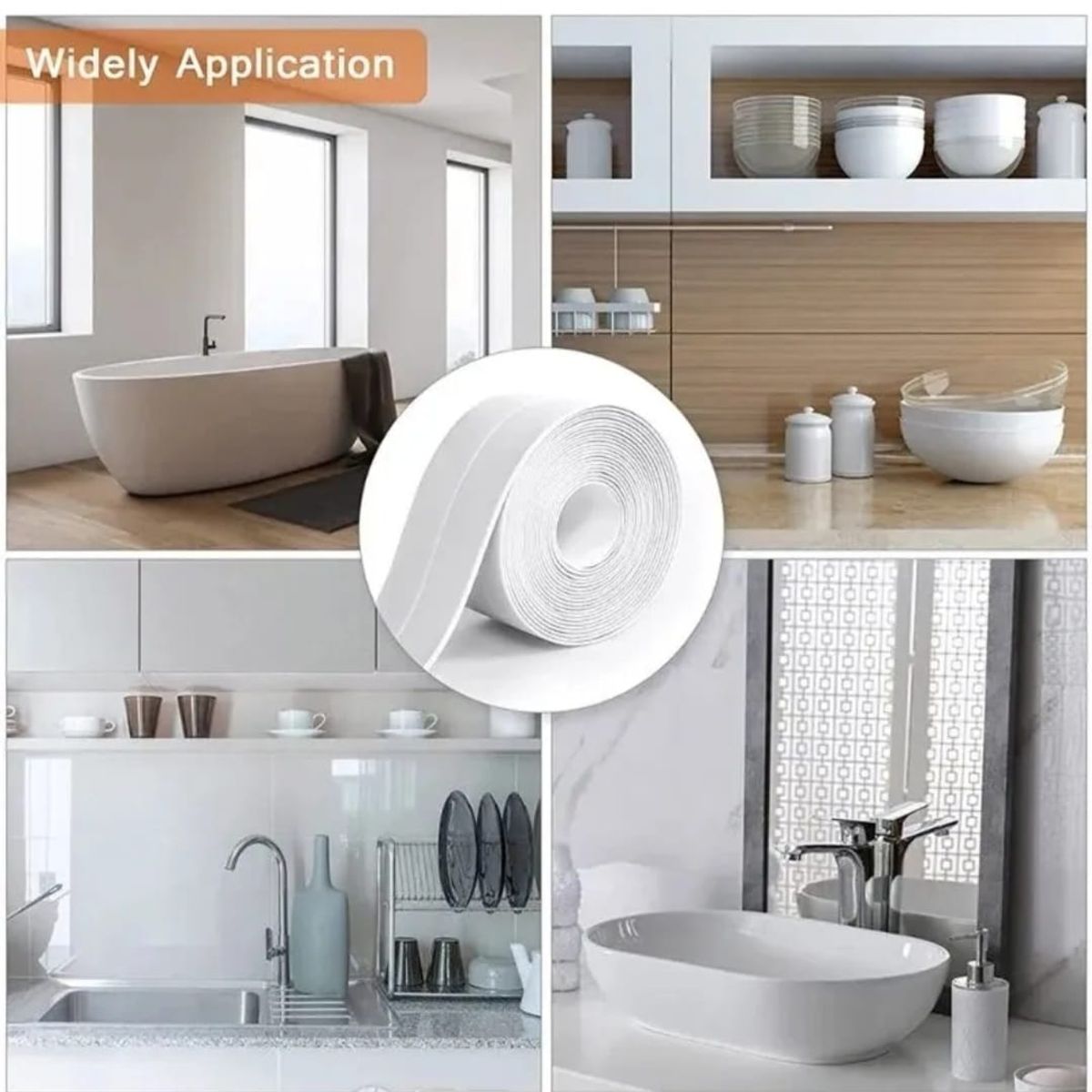 GENERICO - Tira Sellado Autoadhesivo Impermeable Cocina Baño Fregadero