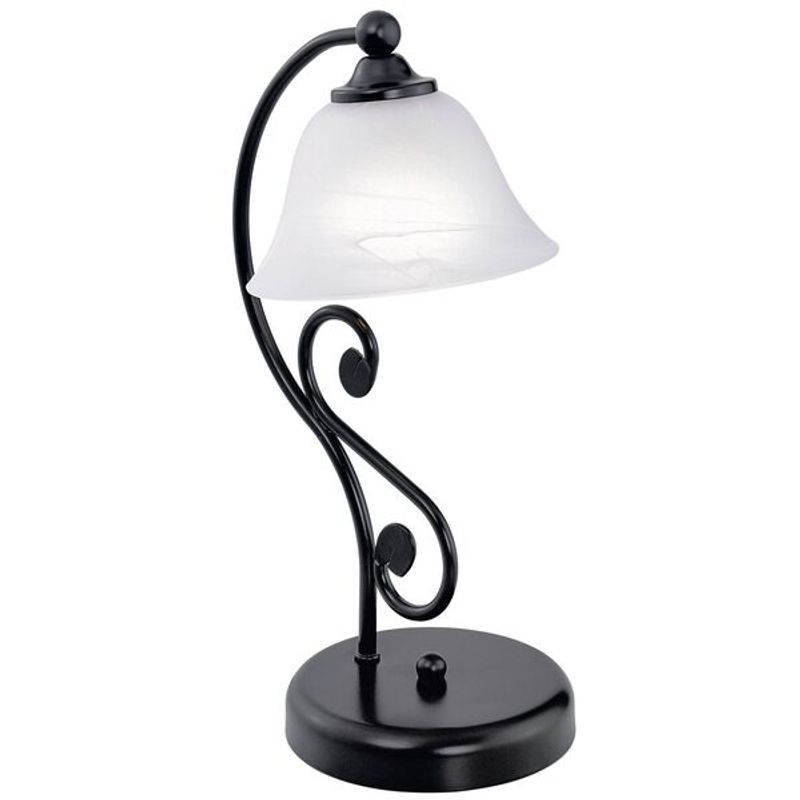 EGLO - Lámpara Sobremesa Murcia Acero Negro 1X40W E14