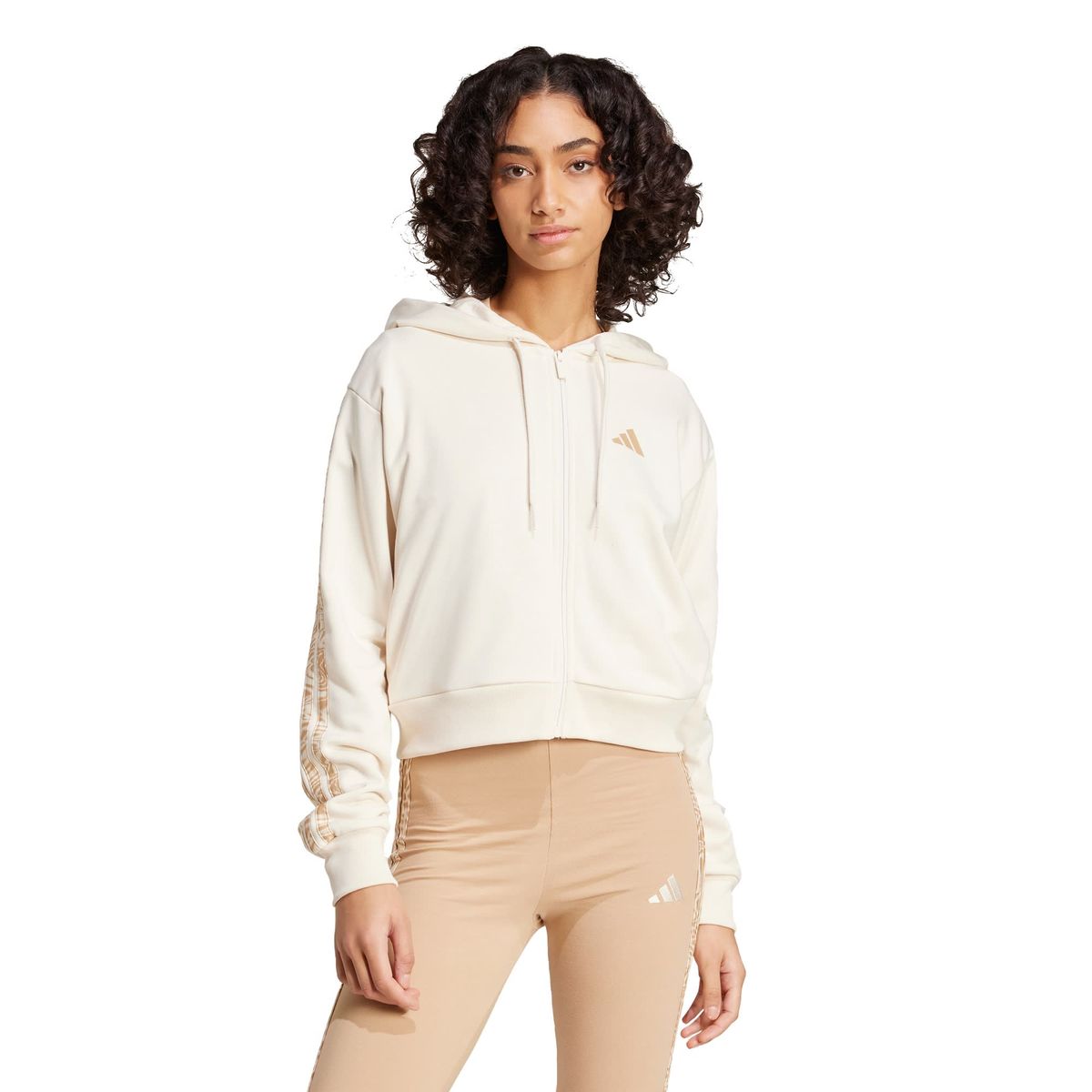 ADIDAS - Polerón con Capucha Essentials Seasonals Animal French Terry Cierre Frontal