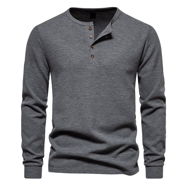 BLWOENS - Polera de manga larga para hombres - Gris