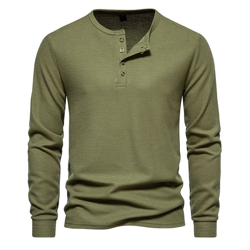 BLWOENS - Polera de manga larga para hombres - Verde