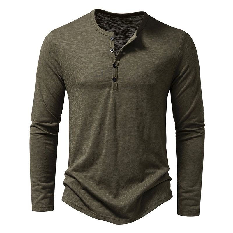 BLWOENS - Polera de manga larga para hombres - Verde_.