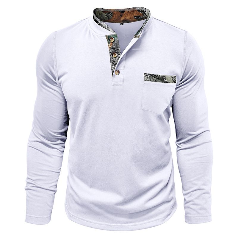 BLWOENS - Polera de manga larga para hombres - Blanco_.