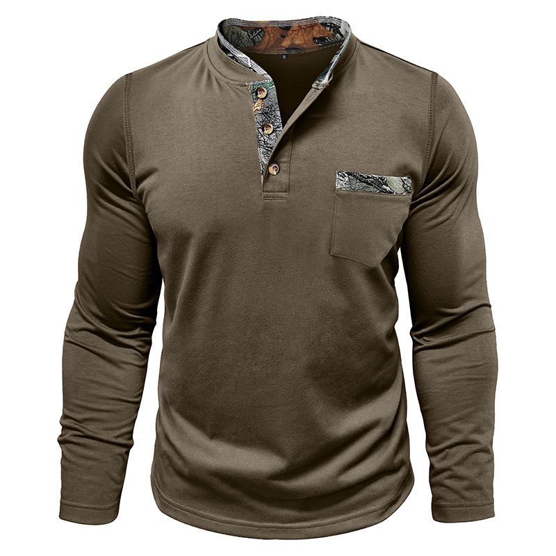 BLWOENS - Polera de manga larga para hombres - Verde