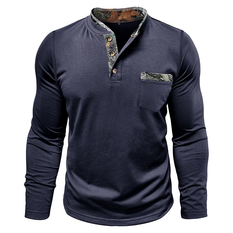 BLWOENS - Polera de manga larga para hombres - Negro
