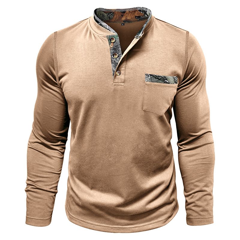 BLWOENS - Polera de manga larga para hombres - Beige