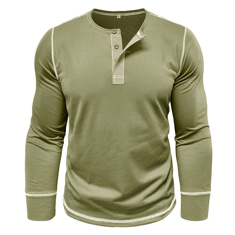 BLWOENS - Polera de manga larga para hombres - Verde_.