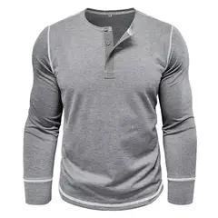BLWOENS - Polera de manga larga para hombres - Gris