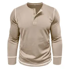 BLWOENS - Polera de manga larga para hombres - Beige