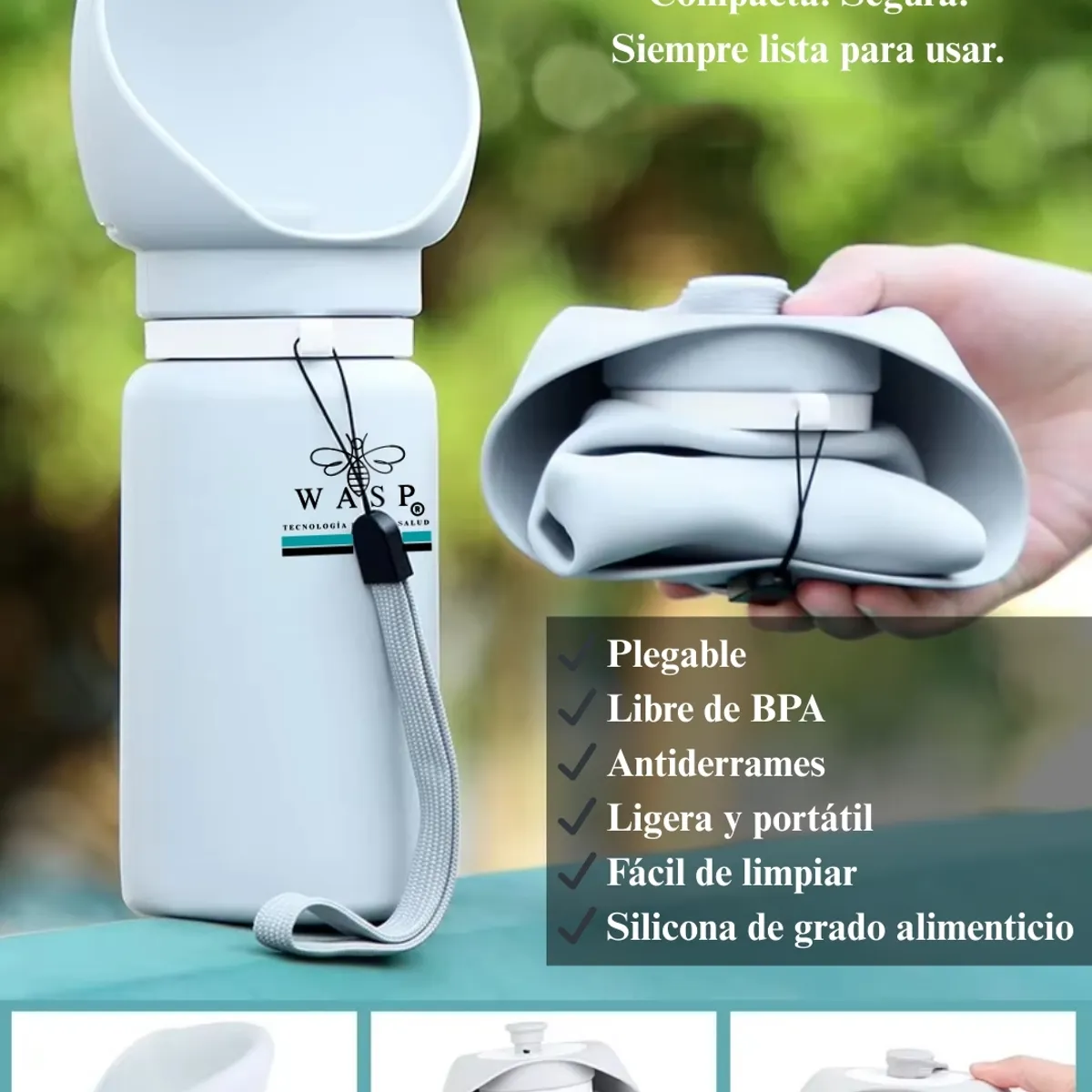 WASP - Botella de Agua Plegable mascotas