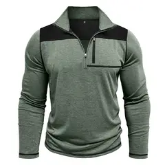 BLWOENS - Polera de manga larga para hombres - Verde