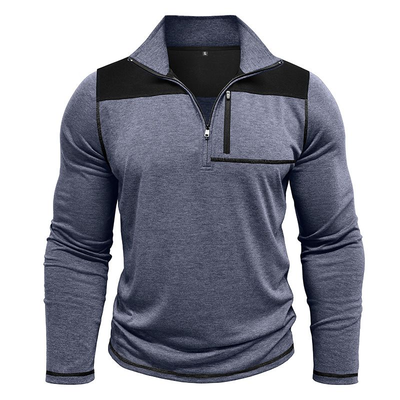 BLWOENS - Polera de manga larga para hombres - Azul