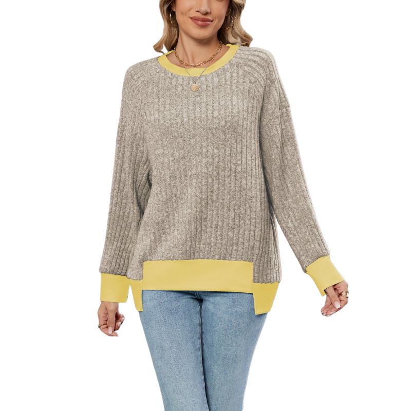 BLWOENS - Polera de manga larga para mujers - Beige_.