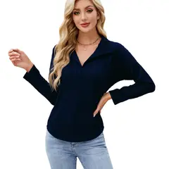 BLWOENS - Polera de manga larga para mujers - Azul